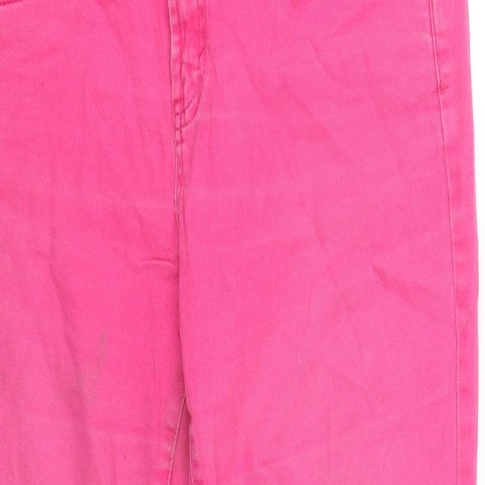 Womens UK Size 34 Preworn Regular Fit Skinny Pink Jeans