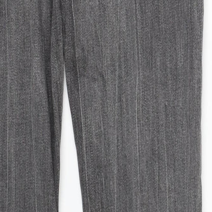 New Look Womens Grey  Denim Straight Jeans Size 12 L29 in
