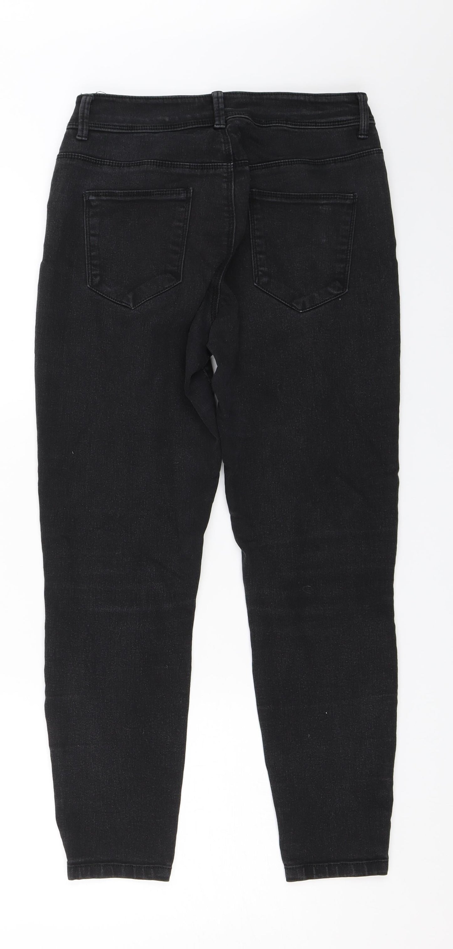 Primark Womens Black  Denim Skinny Jeans Size 12 L24 in