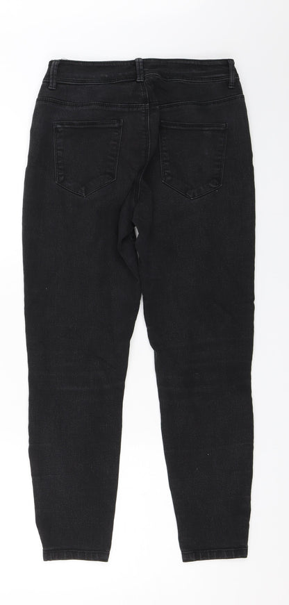 Primark Womens Black  Denim Skinny Jeans Size 12 L24 in