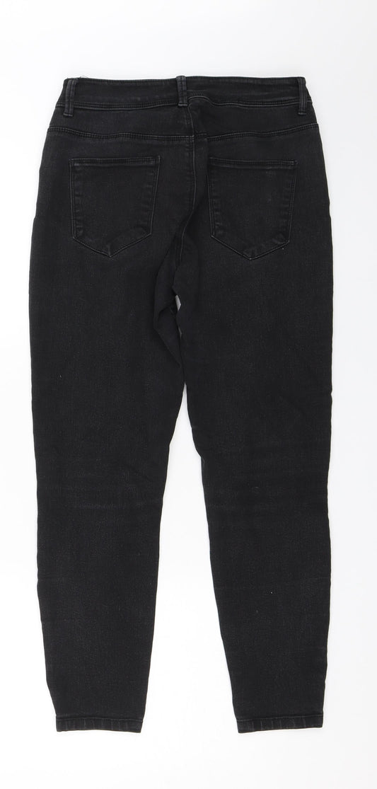 Primark Womens Black  Denim Skinny Jeans Size 12 L24 in