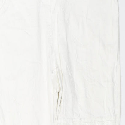 Womens UK Size 28 Preworn Regular Fit Straight White Jeans