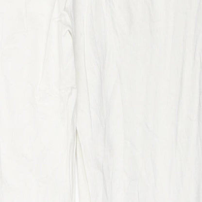 Womens UK Size 28 Preworn Regular Fit Straight White Jeans