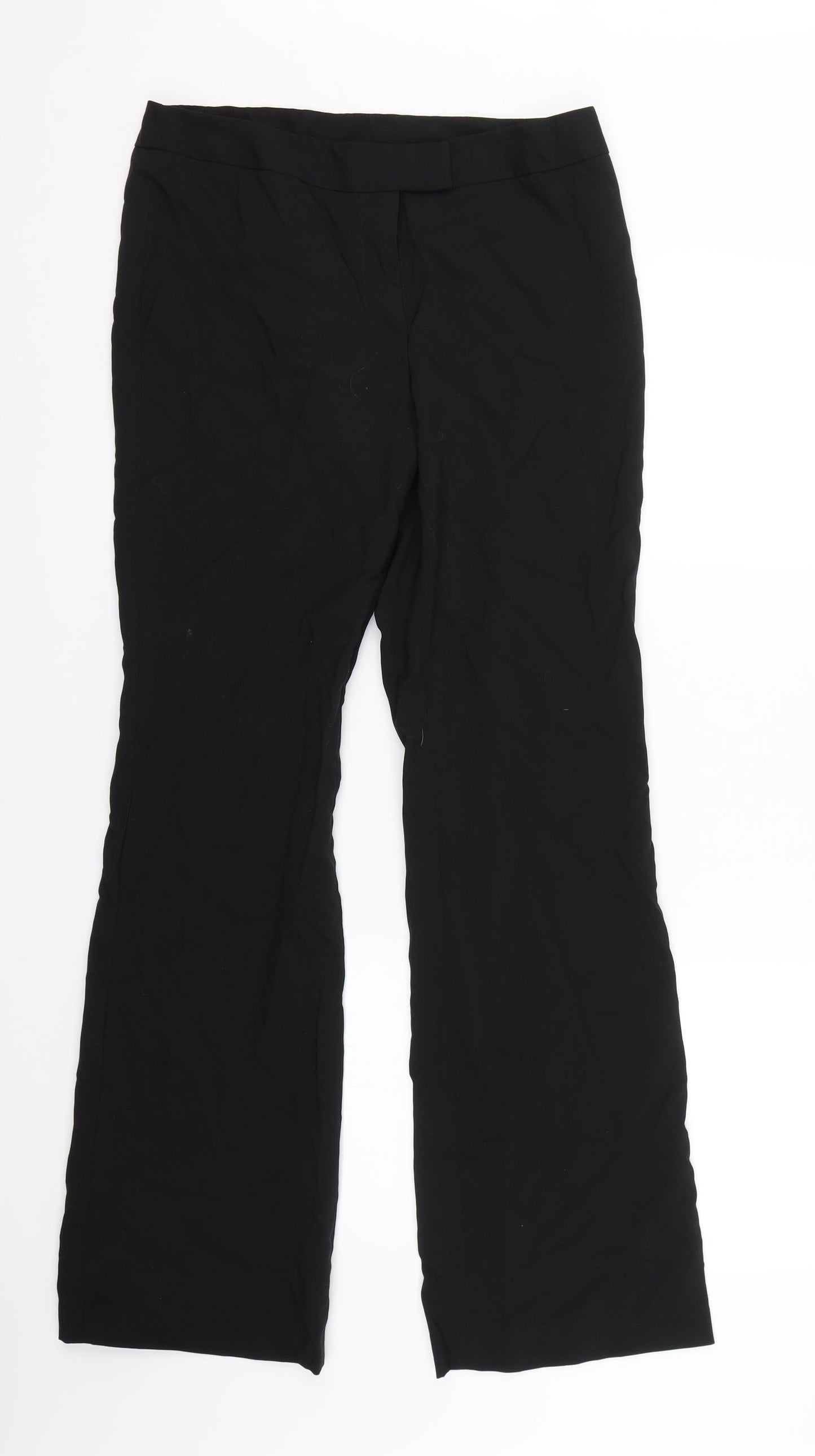 Basics Womens Black   Capri Trousers Size 10 L31.5 in