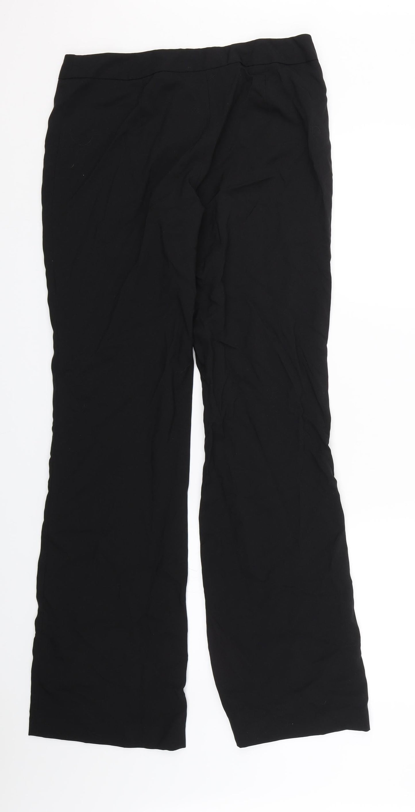 Basics Womens Black   Capri Trousers Size 10 L31.5 in