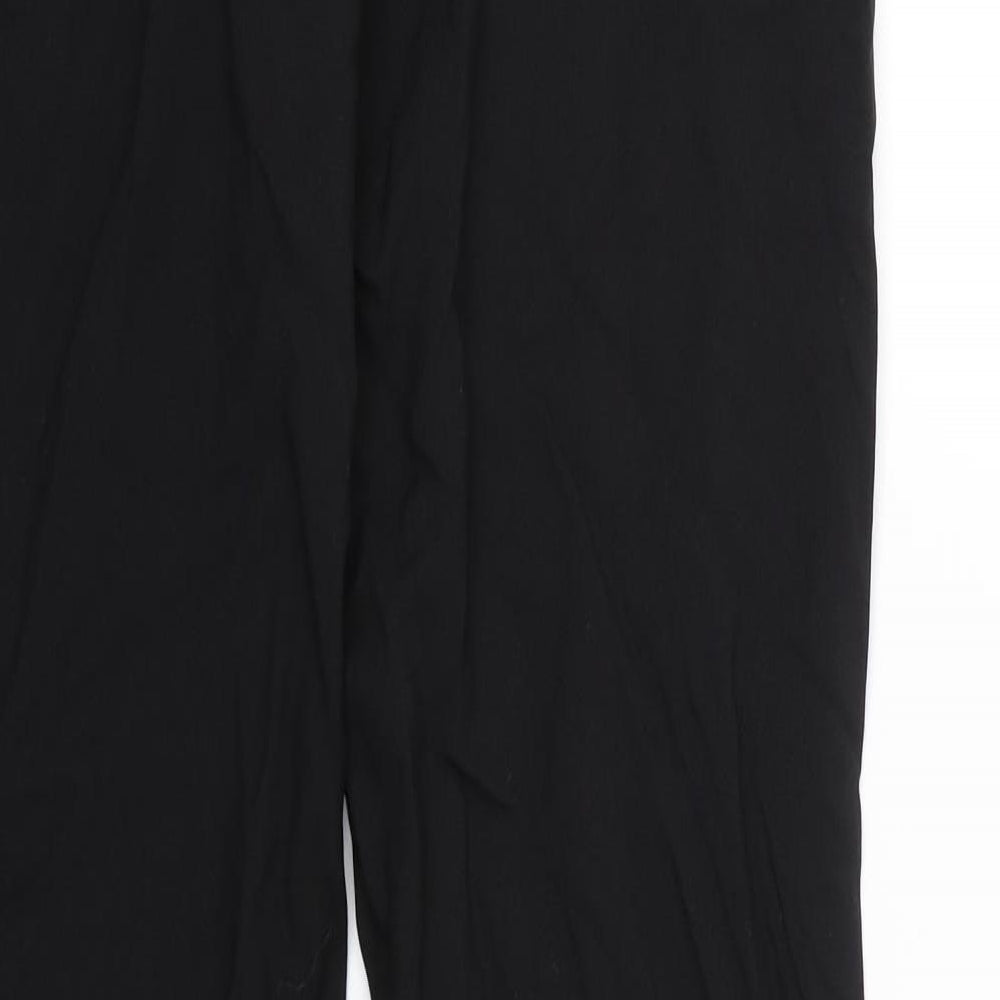 Basics Womens Black   Capri Trousers Size 10 L31.5 in