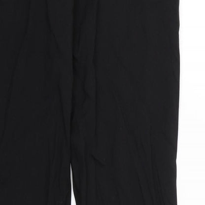 Basics Womens Black   Capri Trousers Size 10 L31.5 in