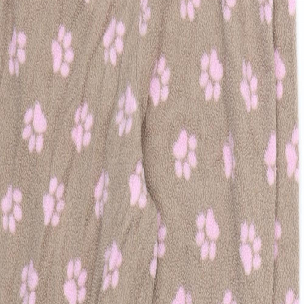 YD Girls Brown Animal Print Fleece Cami Lounge Pants Size 8-9 Years