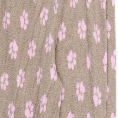 YD Girls Brown Animal Print Fleece Cami Lounge Pants Size 8-9 Years