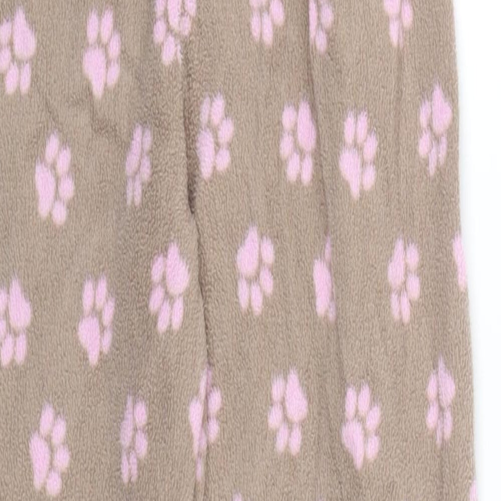 YD Girls Brown Animal Print Fleece Cami Lounge Pants Size 8-9 Years