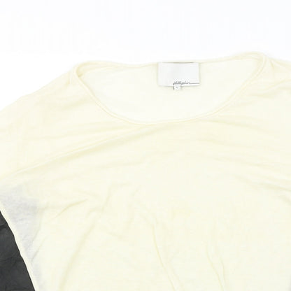 Womens UK Size L Preworn Ivory Basic T-Shirt