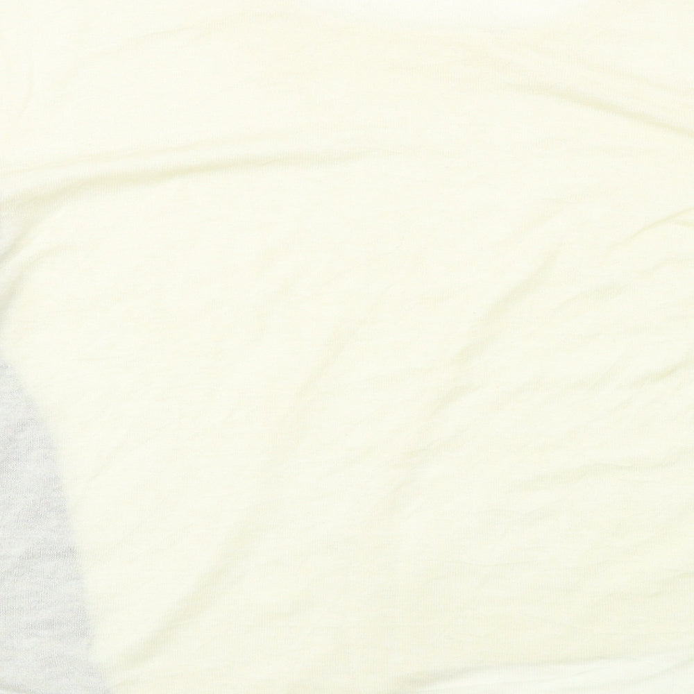 Womens UK Size L Preworn Ivory Basic T-Shirt