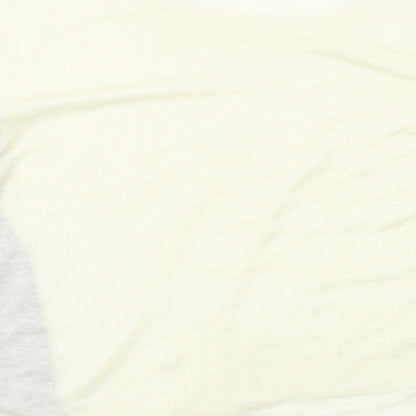 Womens UK Size L Preworn Ivory Basic T-Shirt