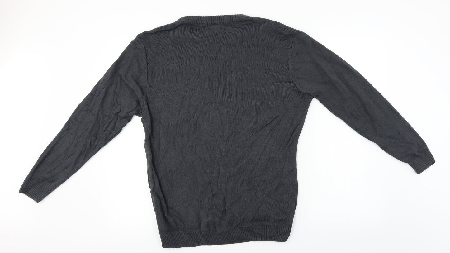 Boohoo  Womens Grey   Pullover Jumper Size S  - Christmas Jumper