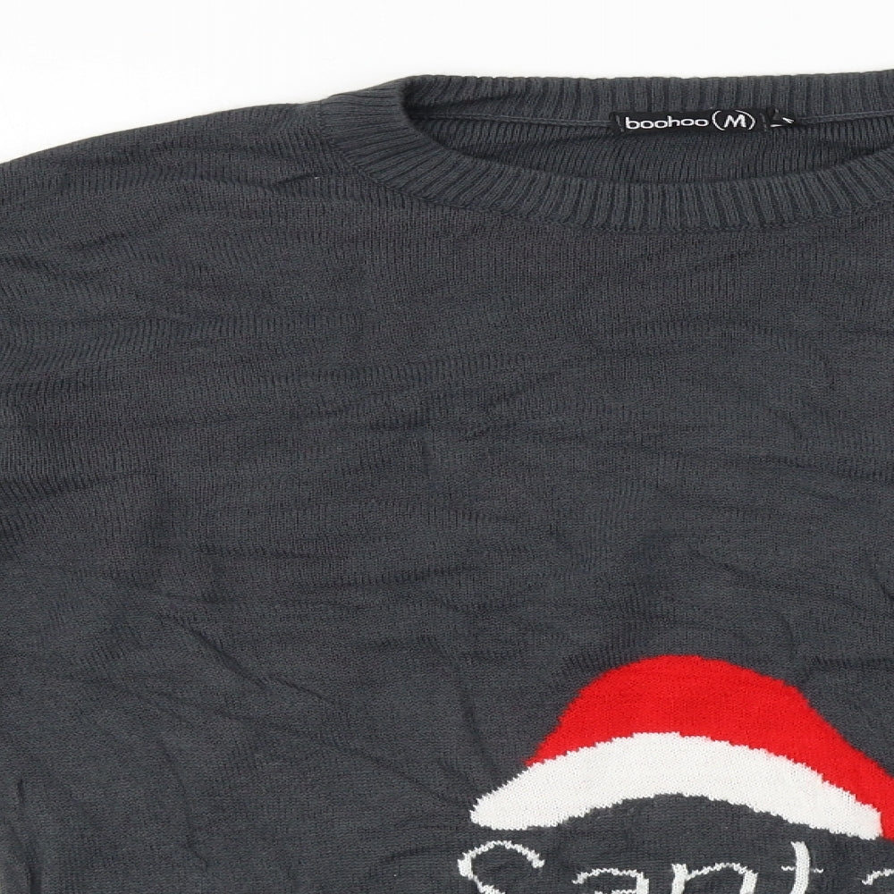 Boohoo  Womens Grey   Pullover Jumper Size S  - Christmas Jumper