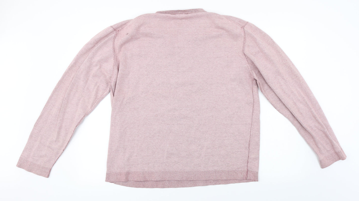 Lee Cooper  Mens Pink   Pullover Jumper Size L