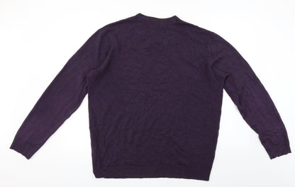 Womens UK Size XL M&Co Purple Pullover Jumper