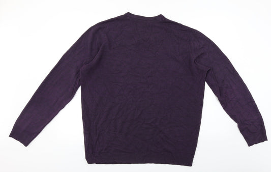 Womens UK Size XL M&Co Purple Pullover Jumper