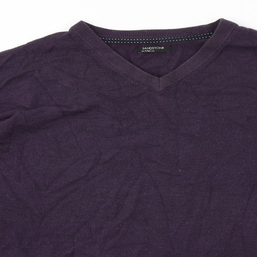 Womens UK Size XL M&Co Purple Pullover Jumper