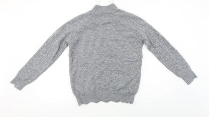 Womens UK Size S Papaya Grey Pullover Jumper