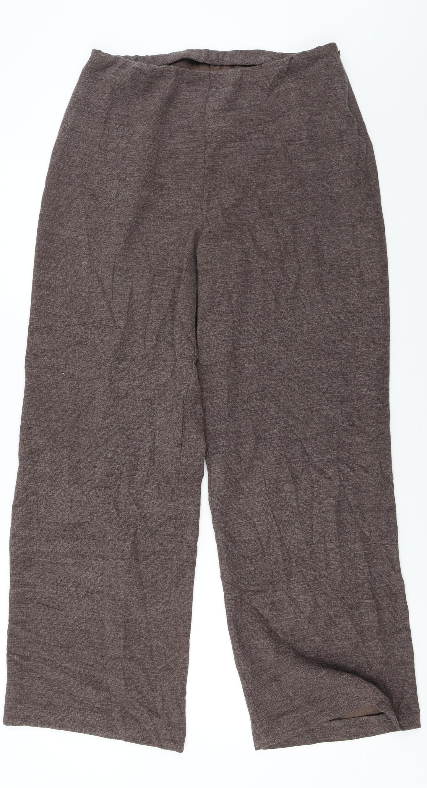 Womens UK Size 14 Marks and Spencer Regular Fit  Brown Trousers