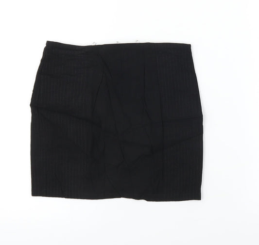 H&M  Womens Black   A-Line Skirt Size 6