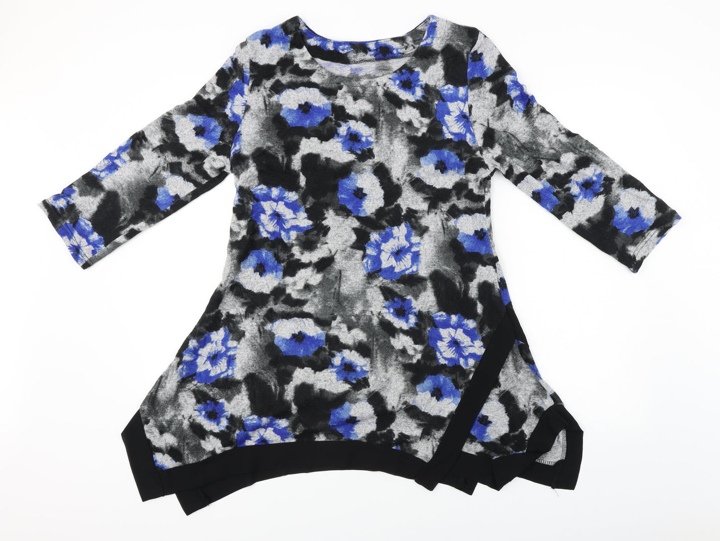 Preworn  Womens Grey Floral  A-Line  Size 12