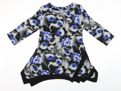 Preworn  Womens Grey Floral  A-Line  Size 12