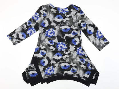 Preworn  Womens Grey Floral  A-Line  Size 12