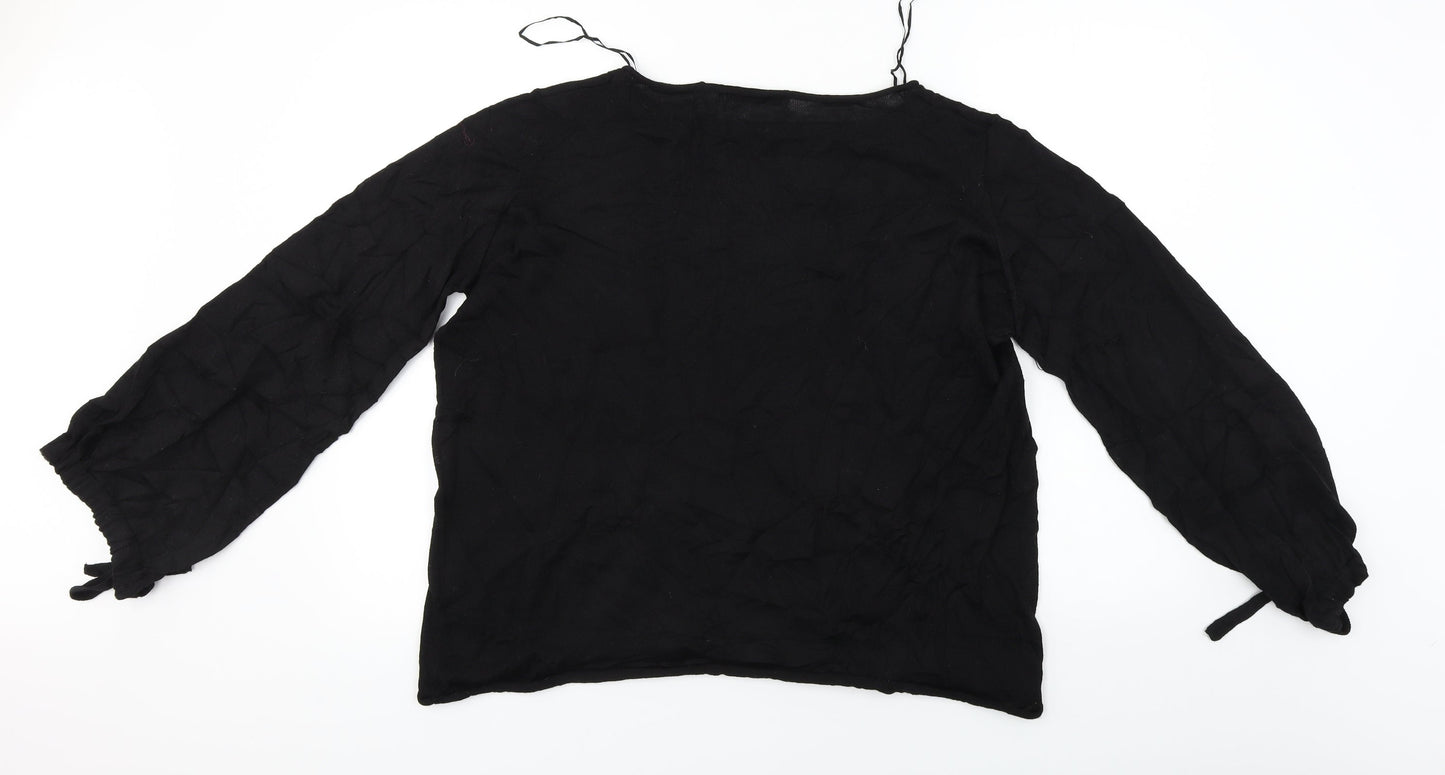 Womens UK Size S Zara Black Pullover Jumper