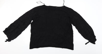 Womens UK Size S Zara Black Pullover Jumper