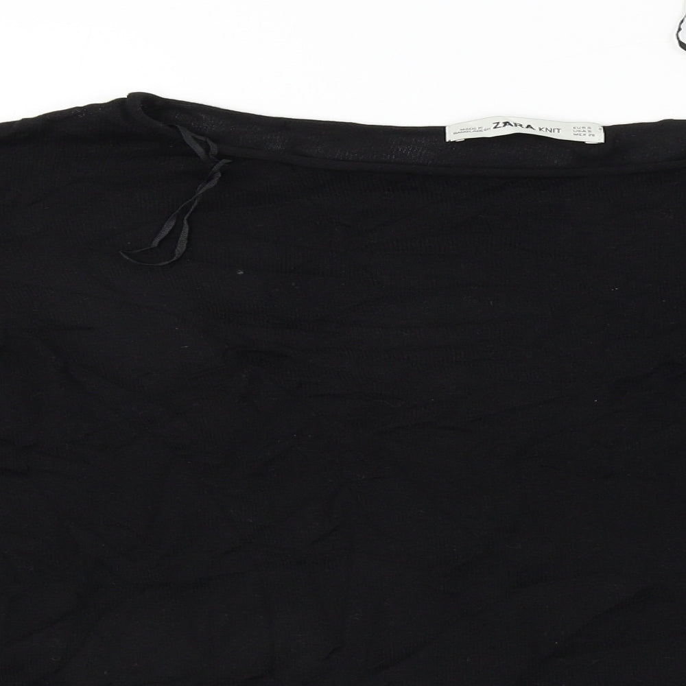 Womens UK Size S Zara Black Pullover Jumper