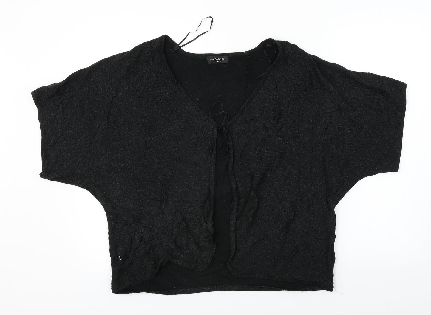 Womens UK Size XL bm collection Black Cardigan Jumper
