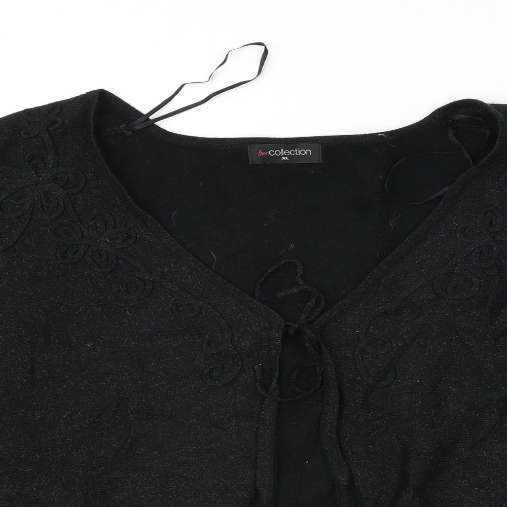 Womens UK Size XL bm collection Black Cardigan Jumper