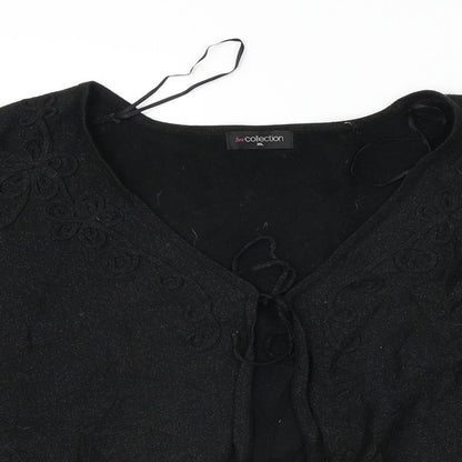 Womens UK Size XL bm collection Black Cardigan Jumper