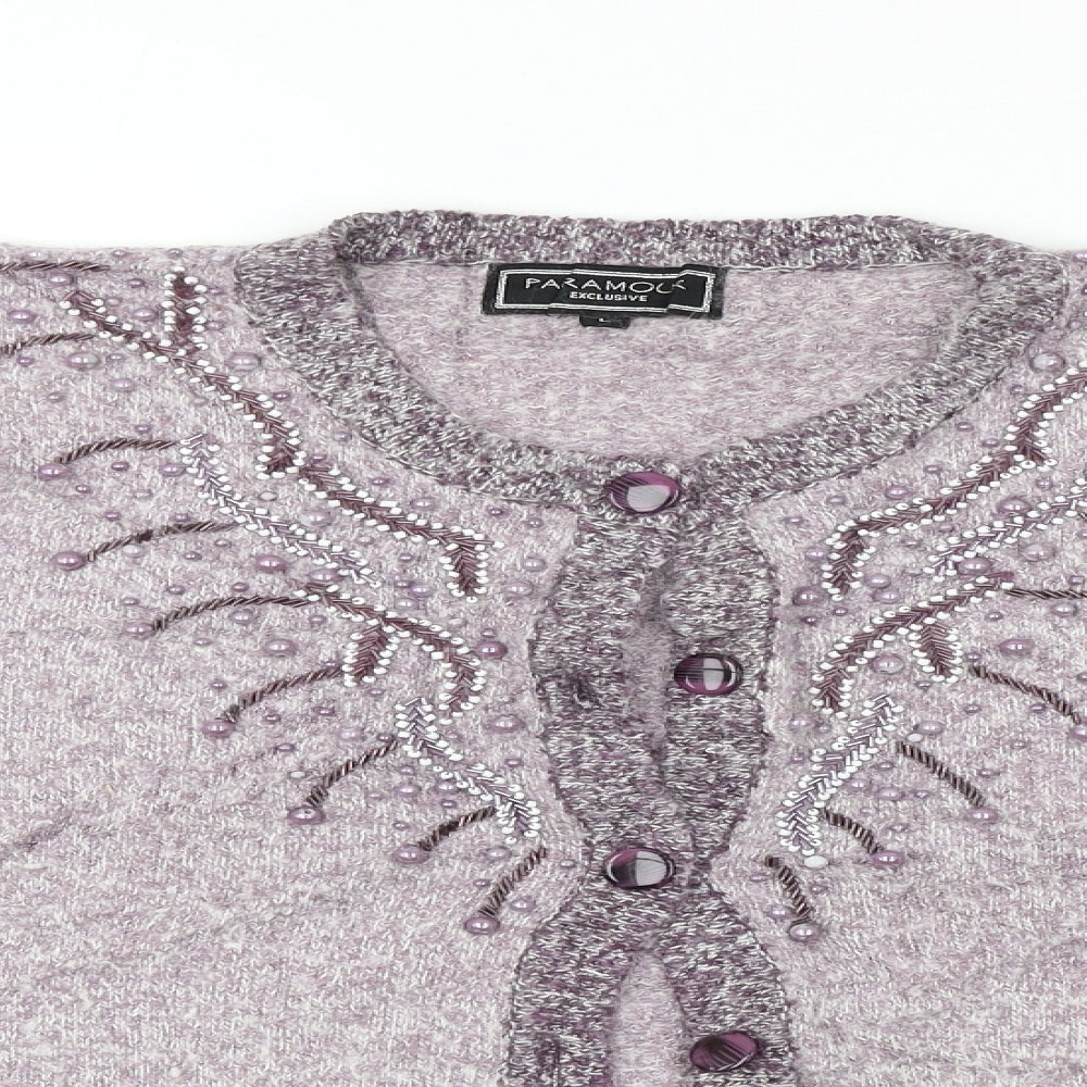 Womens UK Size L paramour Purple Cardigan Jumper