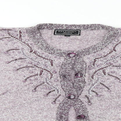 Womens UK Size L paramour Purple Cardigan Jumper