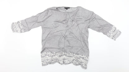 Womens UK Size 14 love knitwear Grey Pullover Jumper