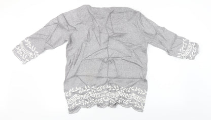 Womens UK Size 14 love knitwear Grey Pullover Jumper