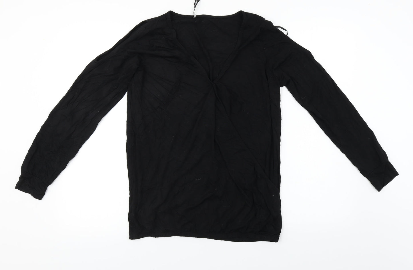 Womens UK Size 12 Definitions Black Basic T-Shirt