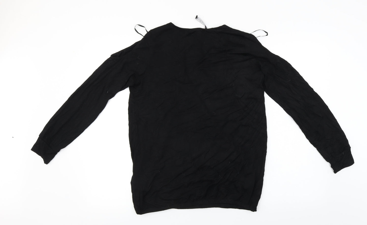 Womens UK Size 12 Definitions Black Basic T-Shirt