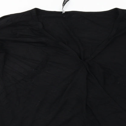 Womens UK Size 12 Definitions Black Basic T-Shirt