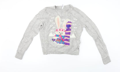 By Henry Holland  Girls Grey   Pullover Jumper Size 10 Years