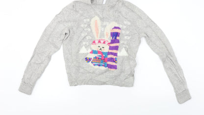 By Henry Holland  Girls Grey   Pullover Jumper Size 10 Years