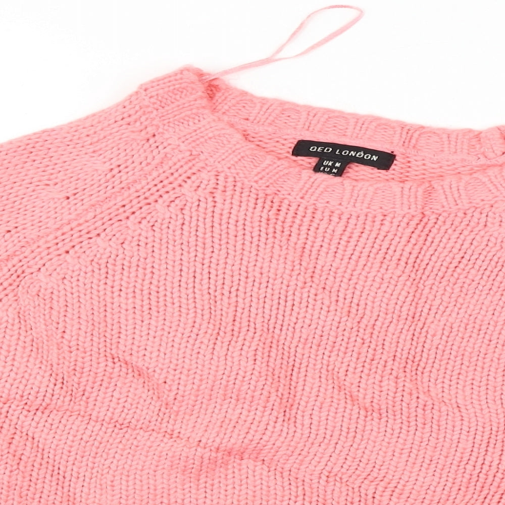 Womens UK Size M QED London Pink Pullover Jumper