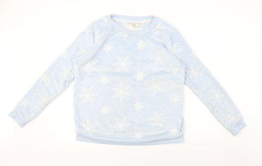 Womens UK Size M Preworn Blue Pullover Jumper