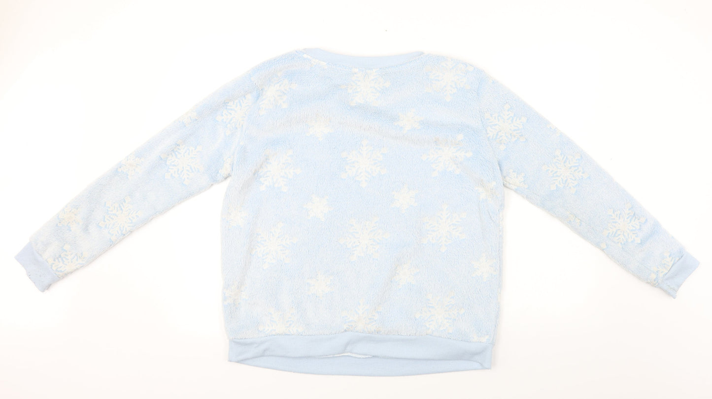 Womens UK Size M Preworn Blue Pullover Jumper
