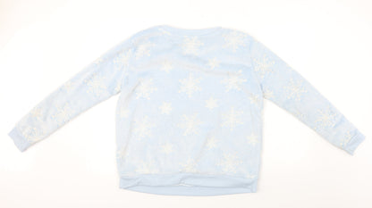 Womens UK Size M Preworn Blue Pullover Jumper
