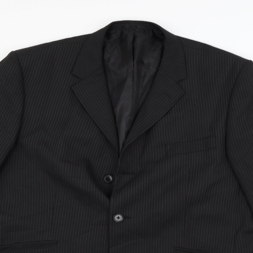 TU Mens Grey Houndstooth  Jacket Suit Size S