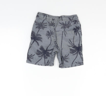 deniem co Girls Grey Geometric  Cargo Shorts Size 3-4 Years